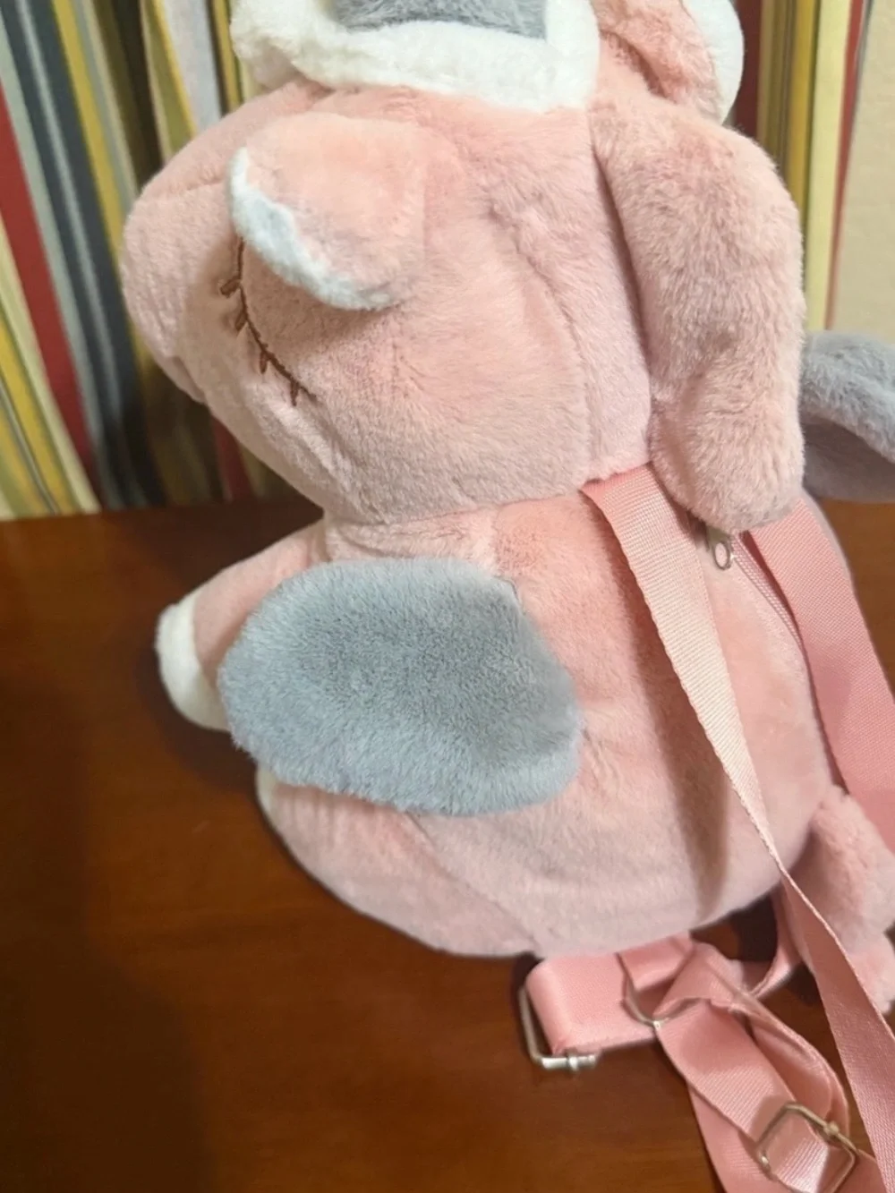 Plush Unicorn Backpack Pegasus- Soft Pink Pastel Plush.